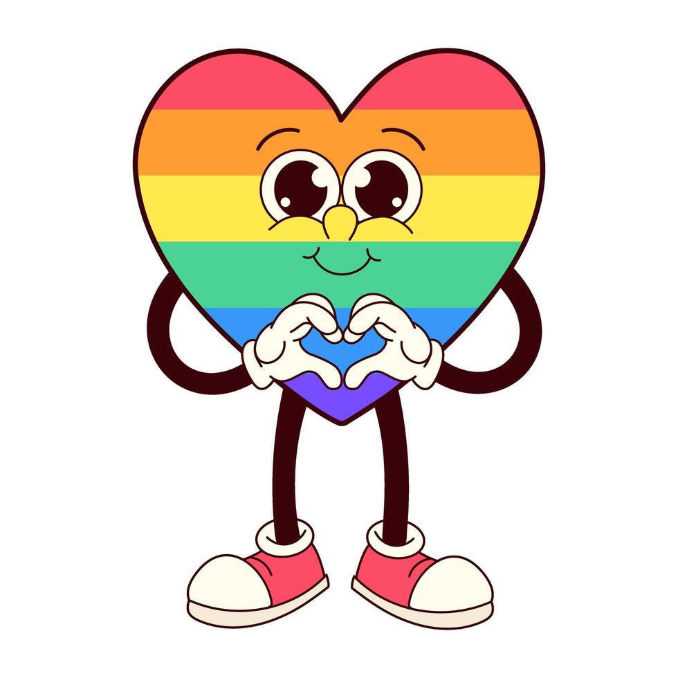 Rainbow Heart A Symbol of Pride and Inclusivity vector