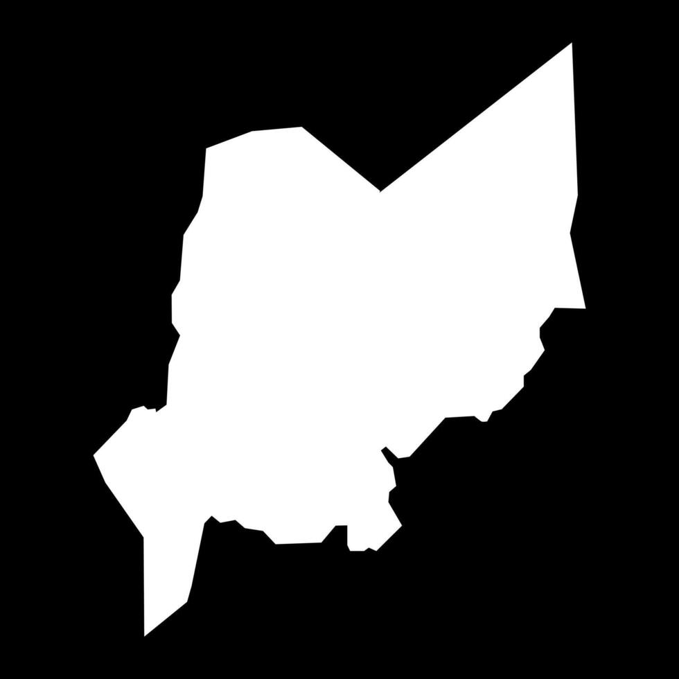 In Salah province map, administrative division of Algeria. vector