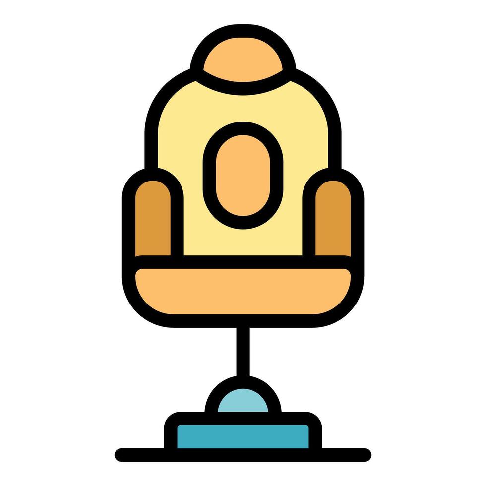 Modern office chair icon, simple style vector