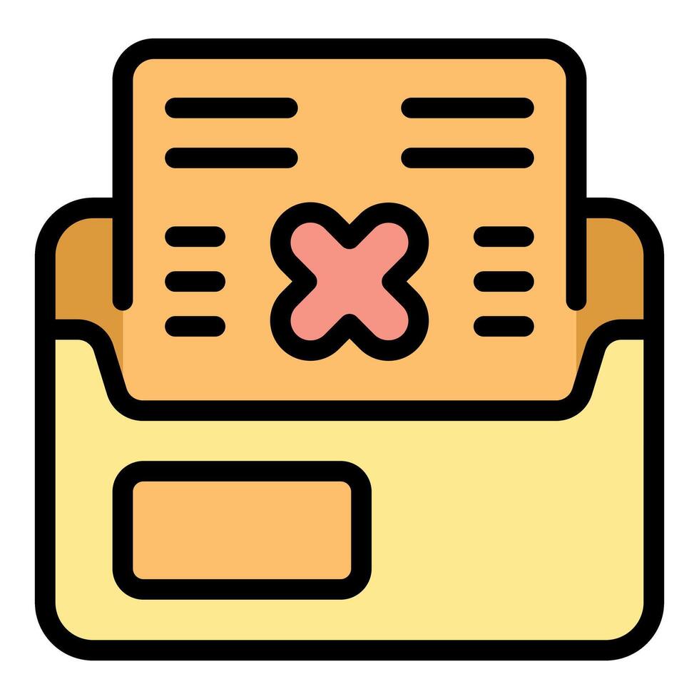 Rejected document with error in folder is refused vector