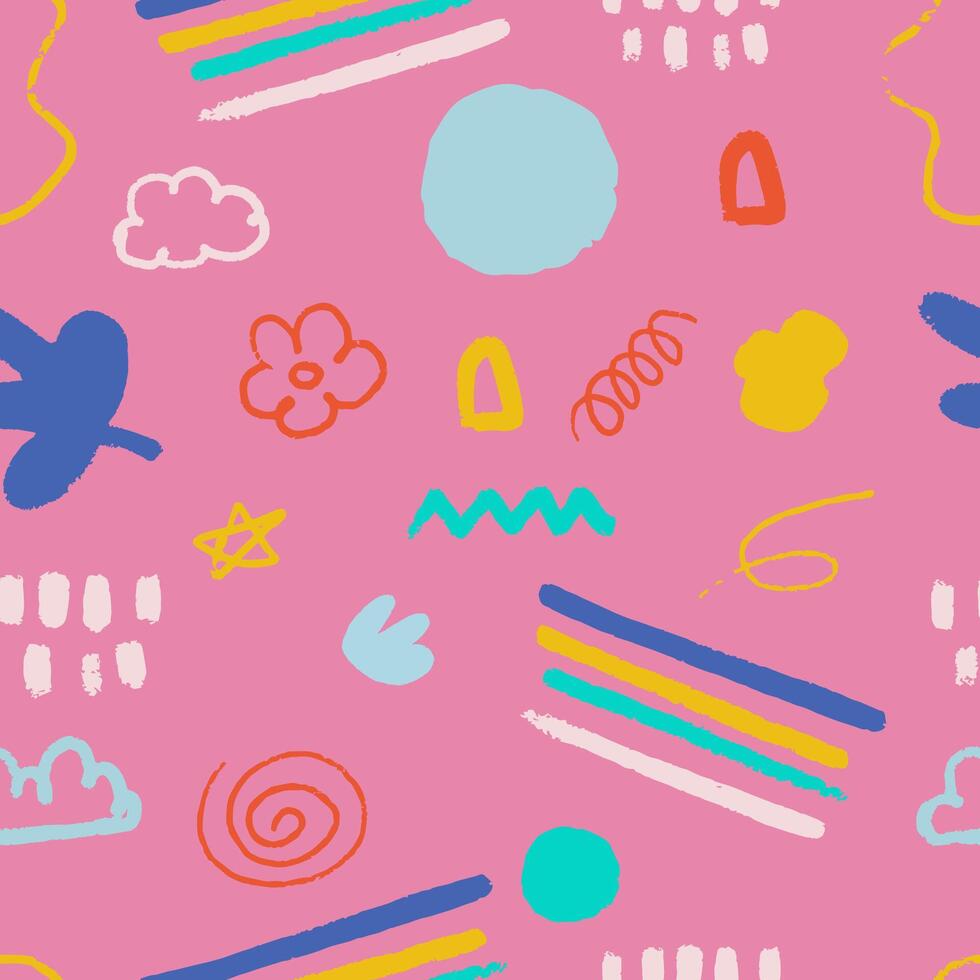 shape seamless pattern with pink vector
