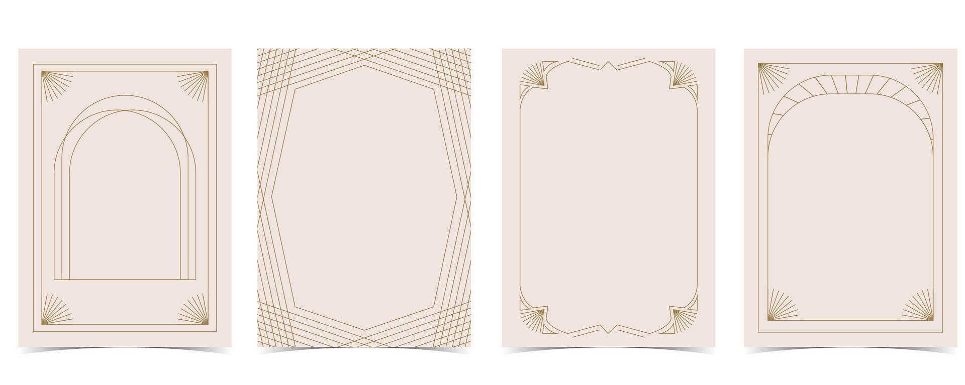 Vintage deco frame. Abstract decoration template for a4 vertical design vector