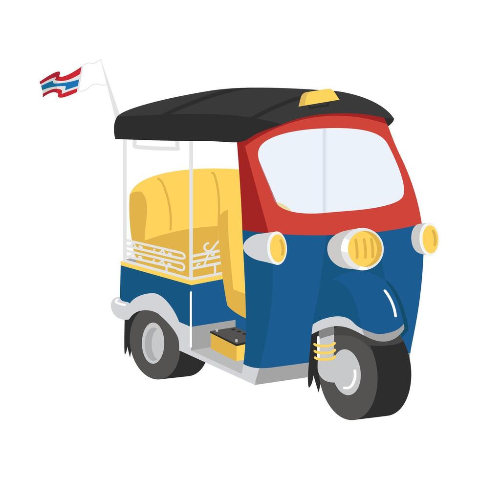 Tri motor cycle Tuk Tuk in Bangkok of Thailand vector