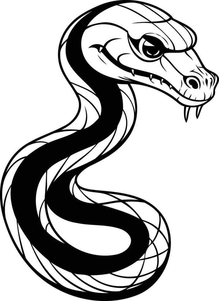 Snake coloring pages free printable coloring pages vector