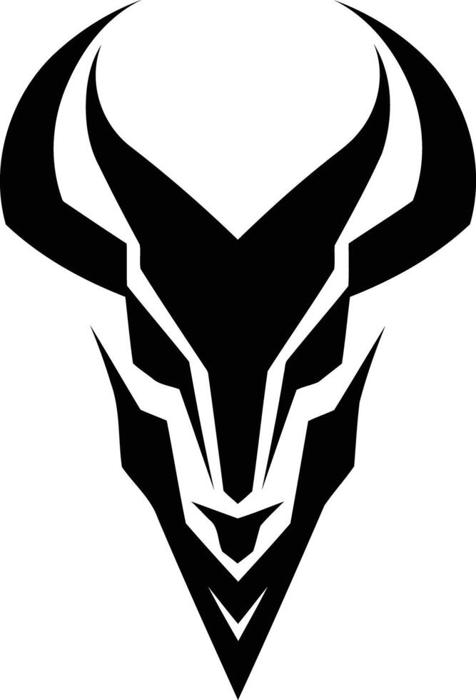 The logo of a bull head with horns vector