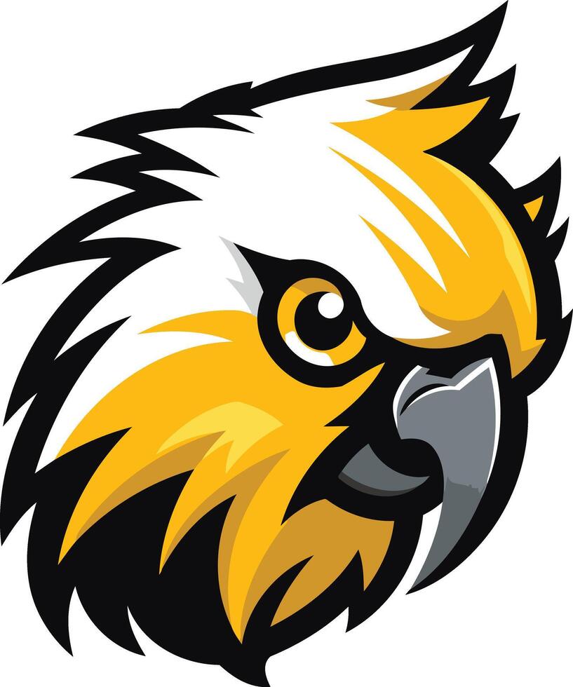The head of an eagle is shown on a white background vector