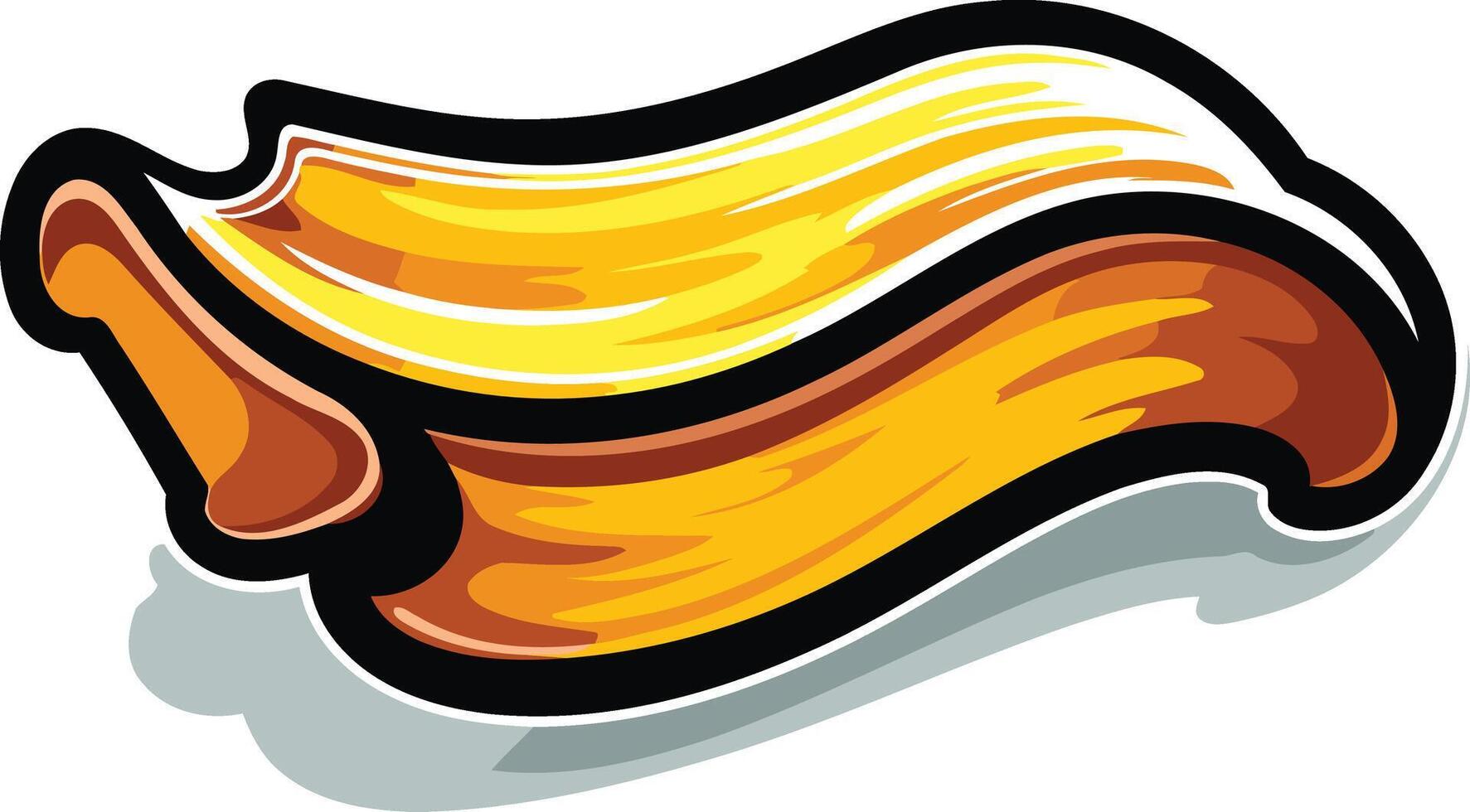 A cartoon roll of pasta on a white background vector