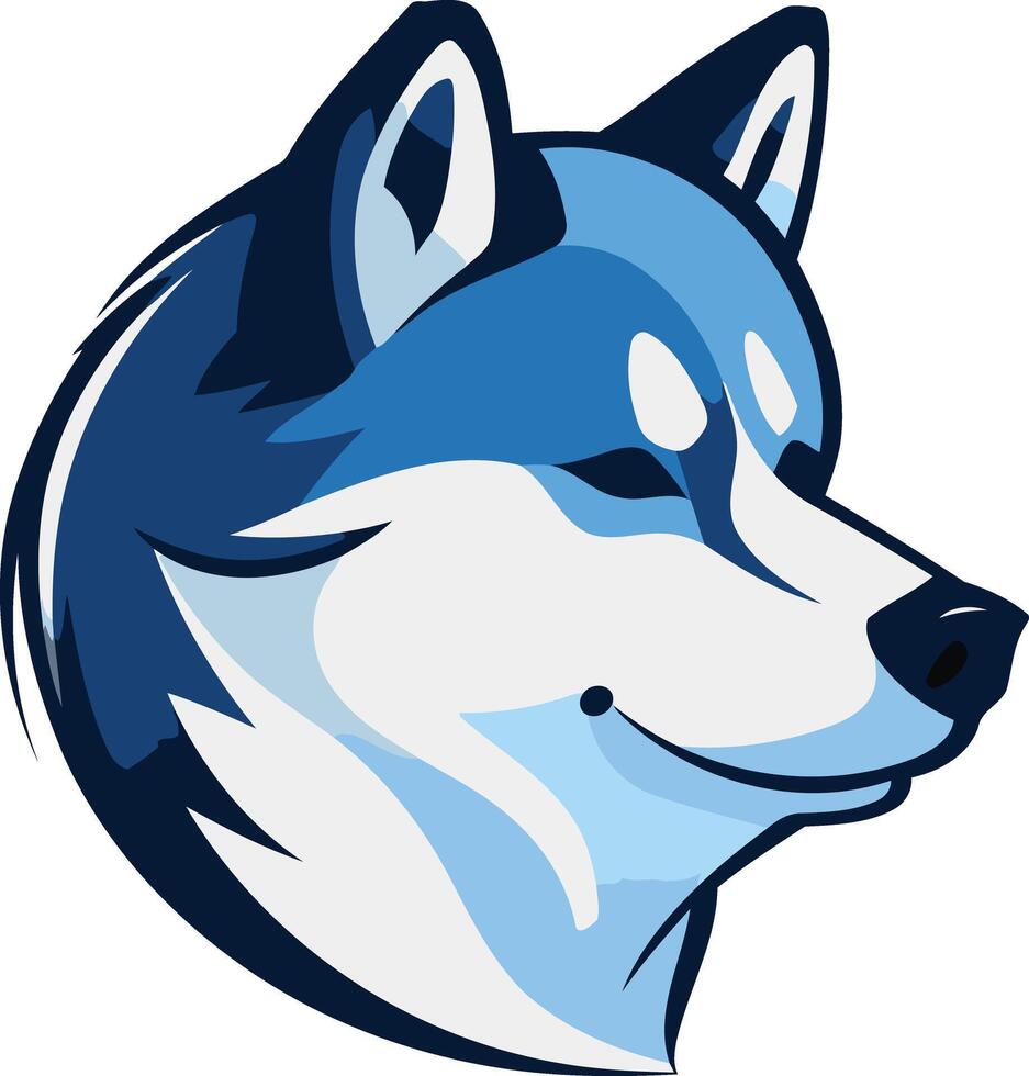 The husky dog is a dog breed that is native to the arctic region vector