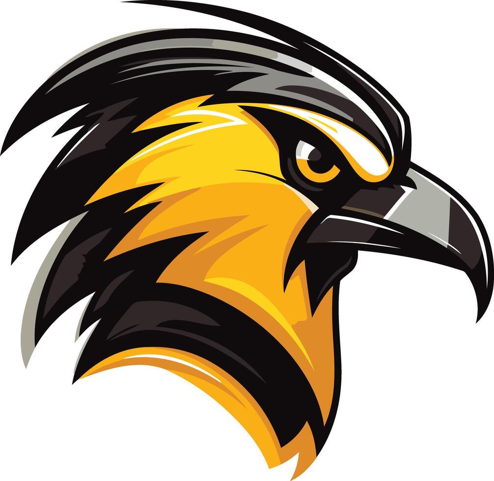 The head of an eagle is shown on a white background vector