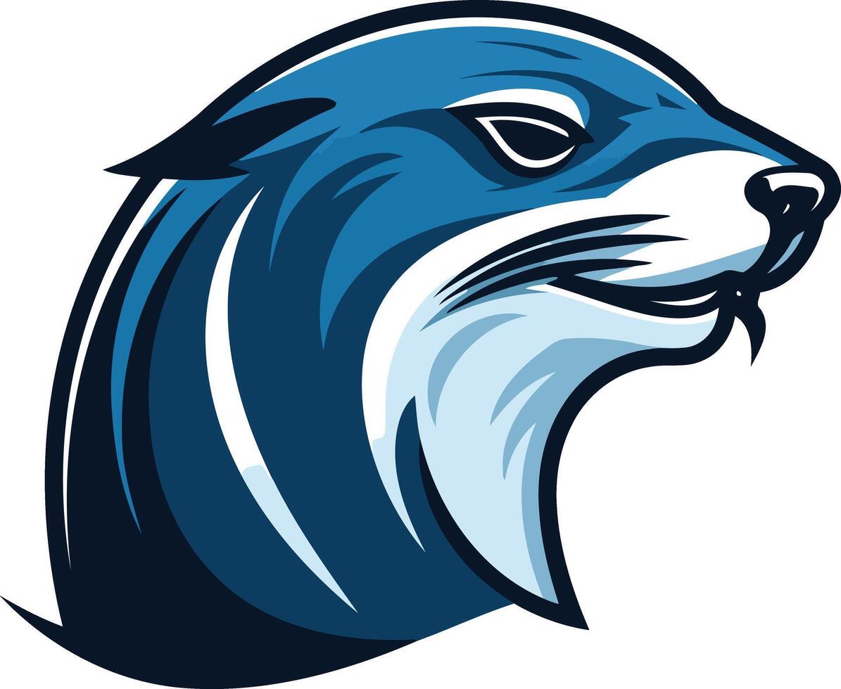 An otter head mascot mascot illustration vector
