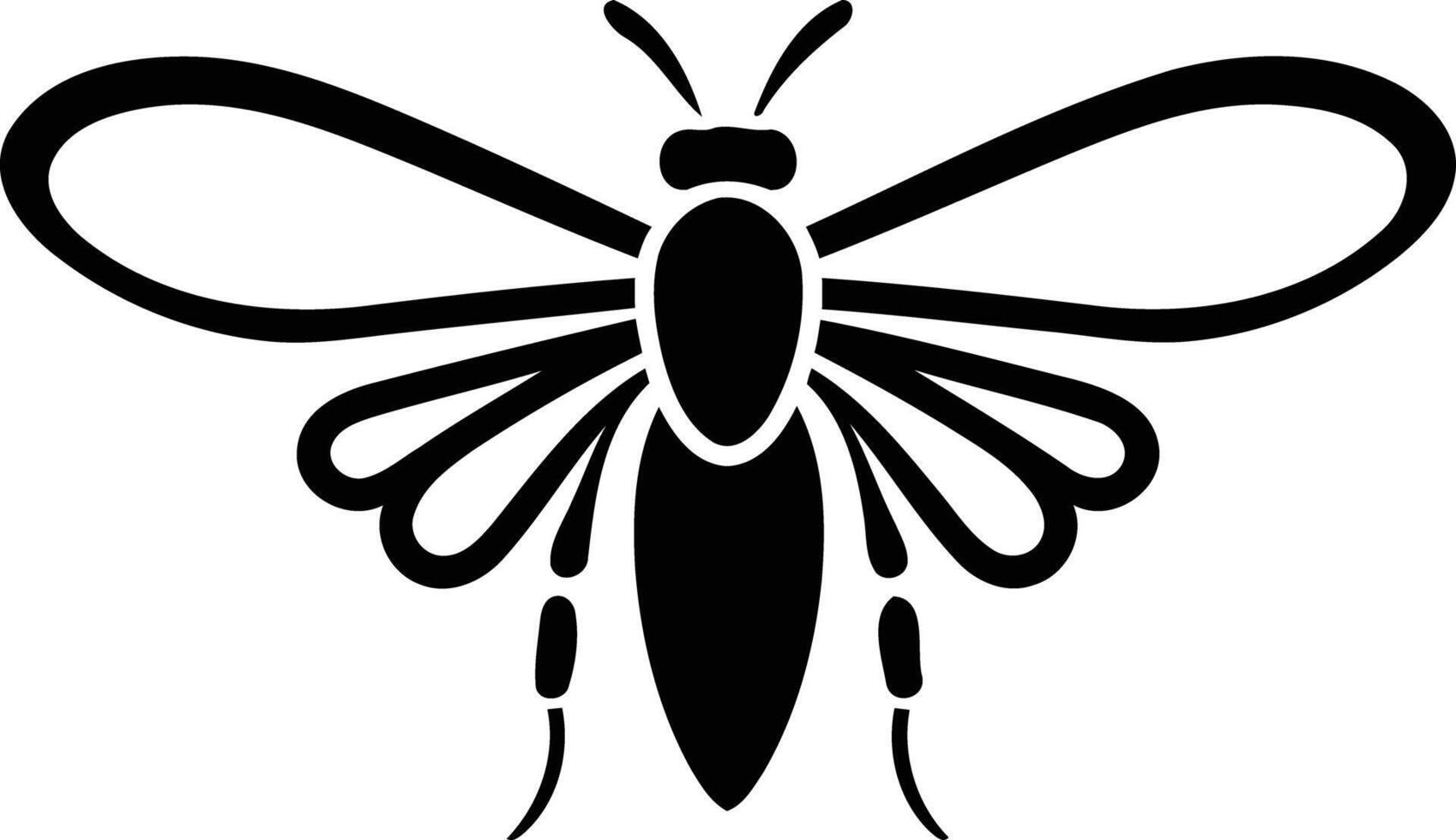 A black and white butterfly silhouette on a white background vector