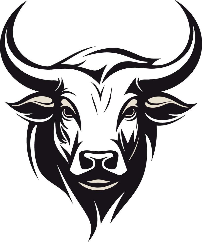 Bull head illustration vector