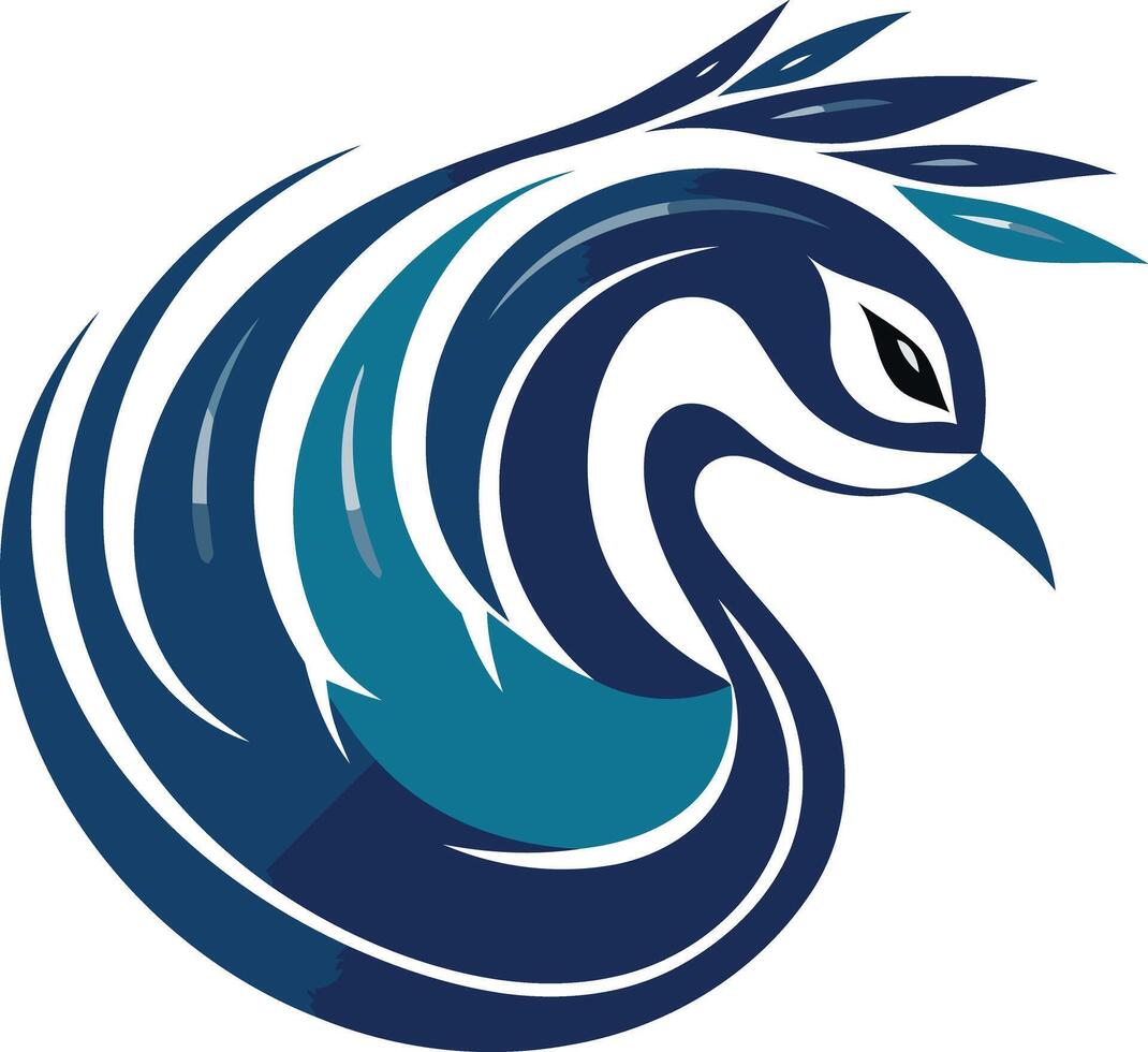 A blue bird with a long tail vector