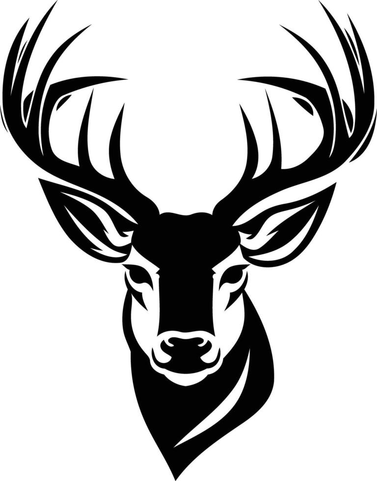 Deer head silhouette vector