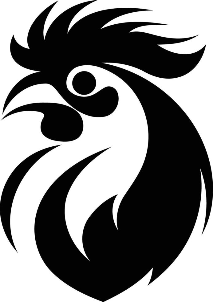 Rooster head logo vector