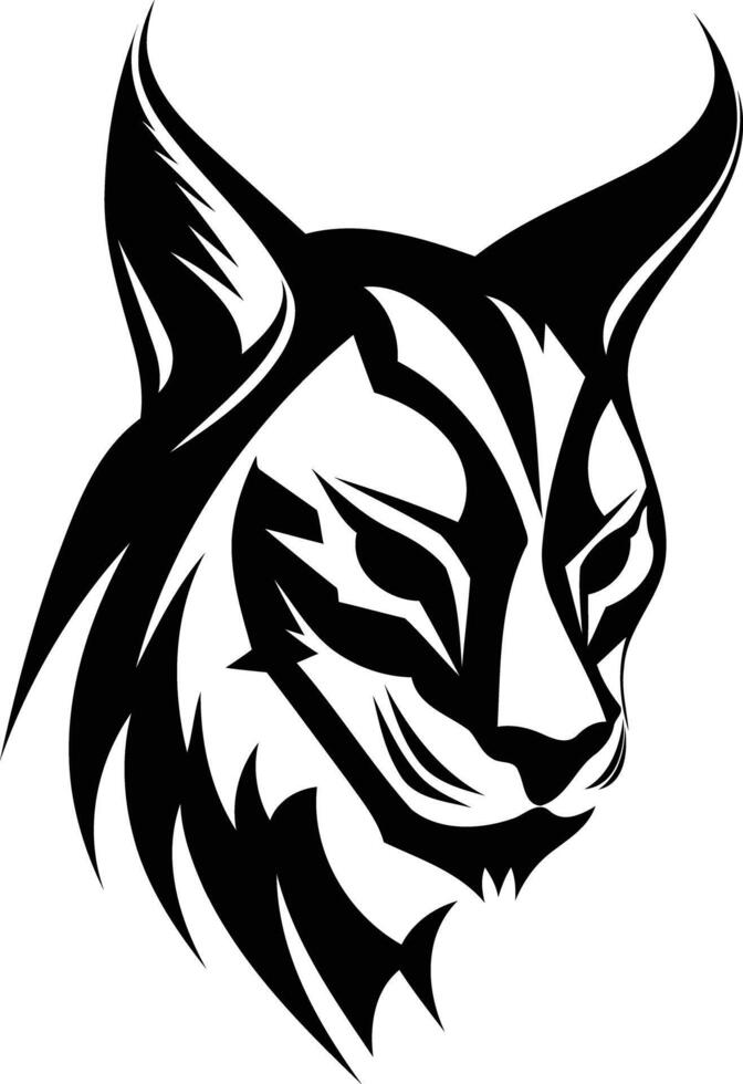 A cat head with a long tail and a long nose vector