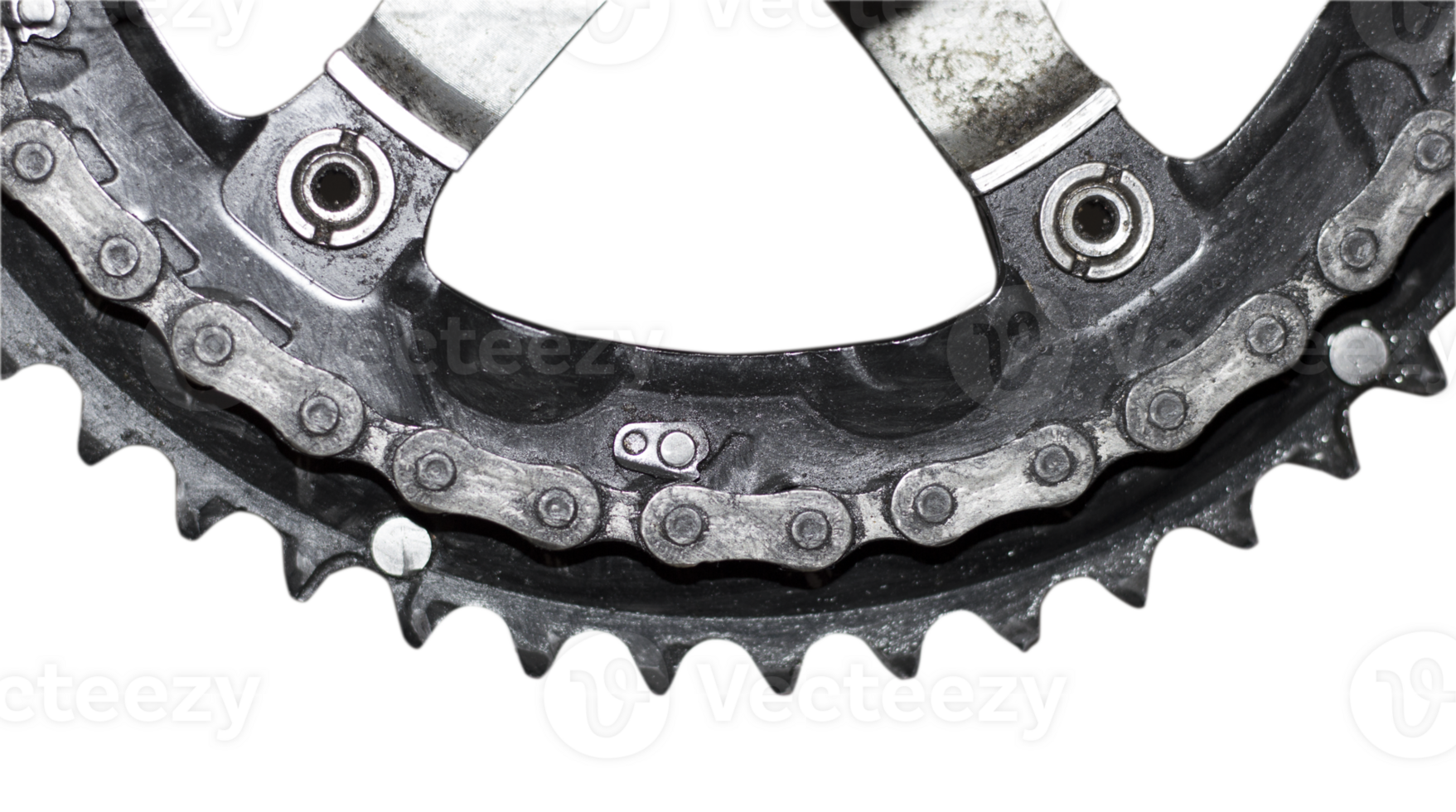 Front derailleur of a racing bike cut out on a transparent background png