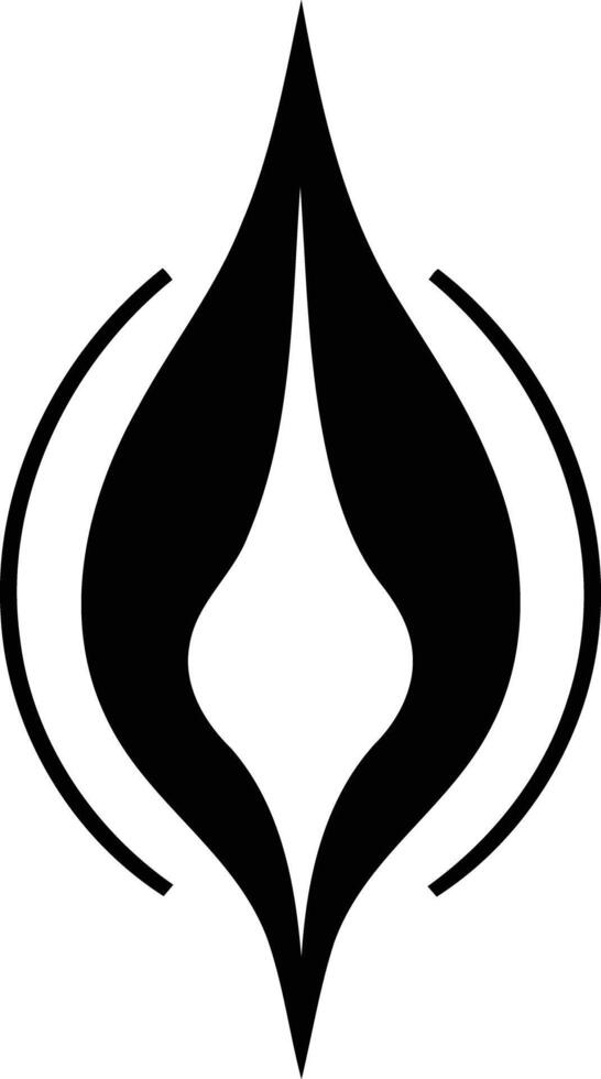 A black and white logo with a large black and white design vector