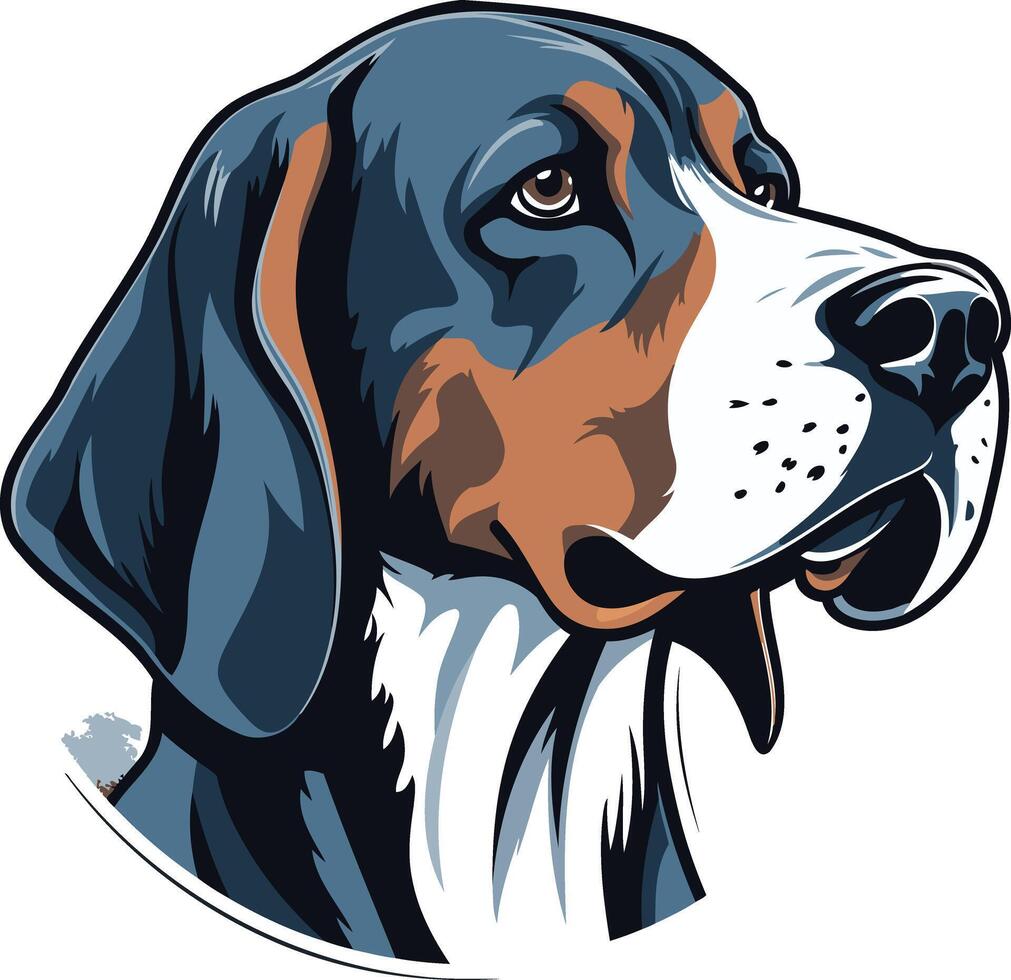 The head of a dog is shown in this illustration vector