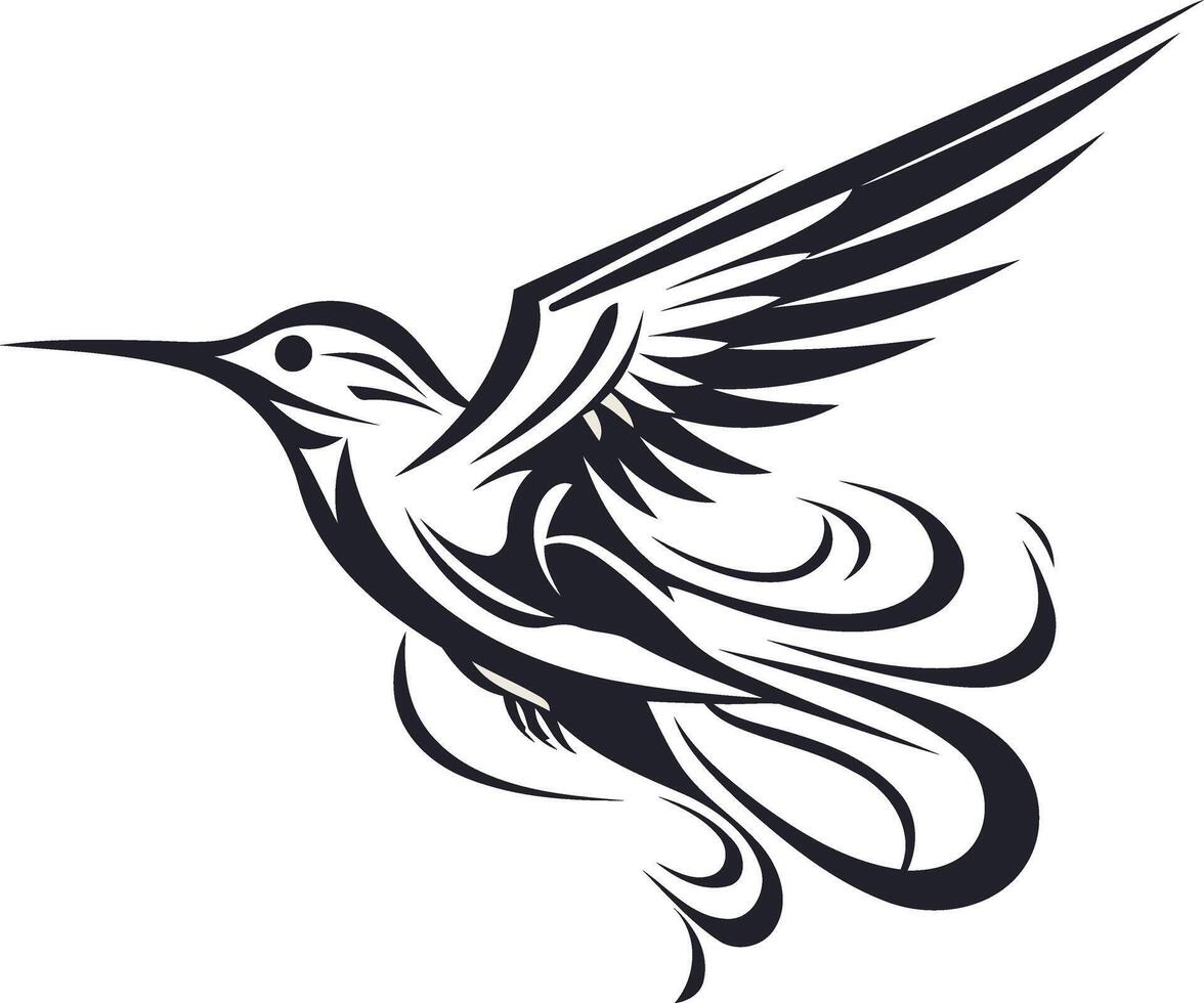 A hummingbird tattoo design vector