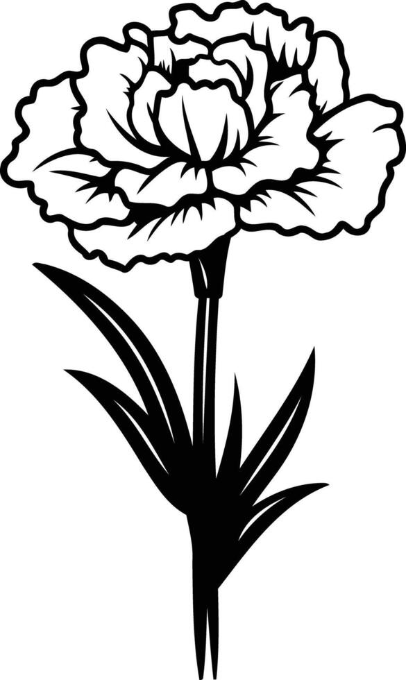 A black and white flower on a white background vector