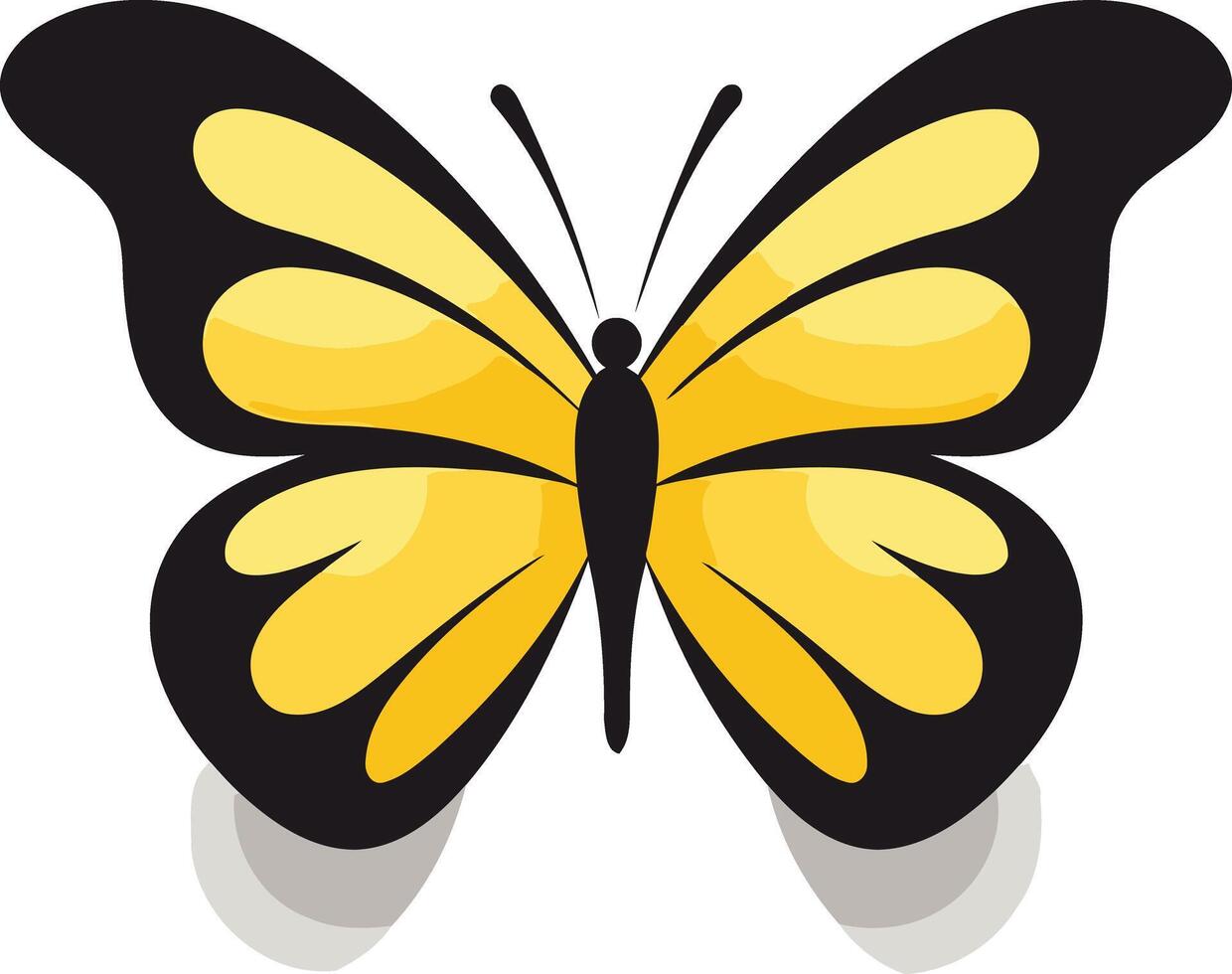Yellow butterfly clip art vector