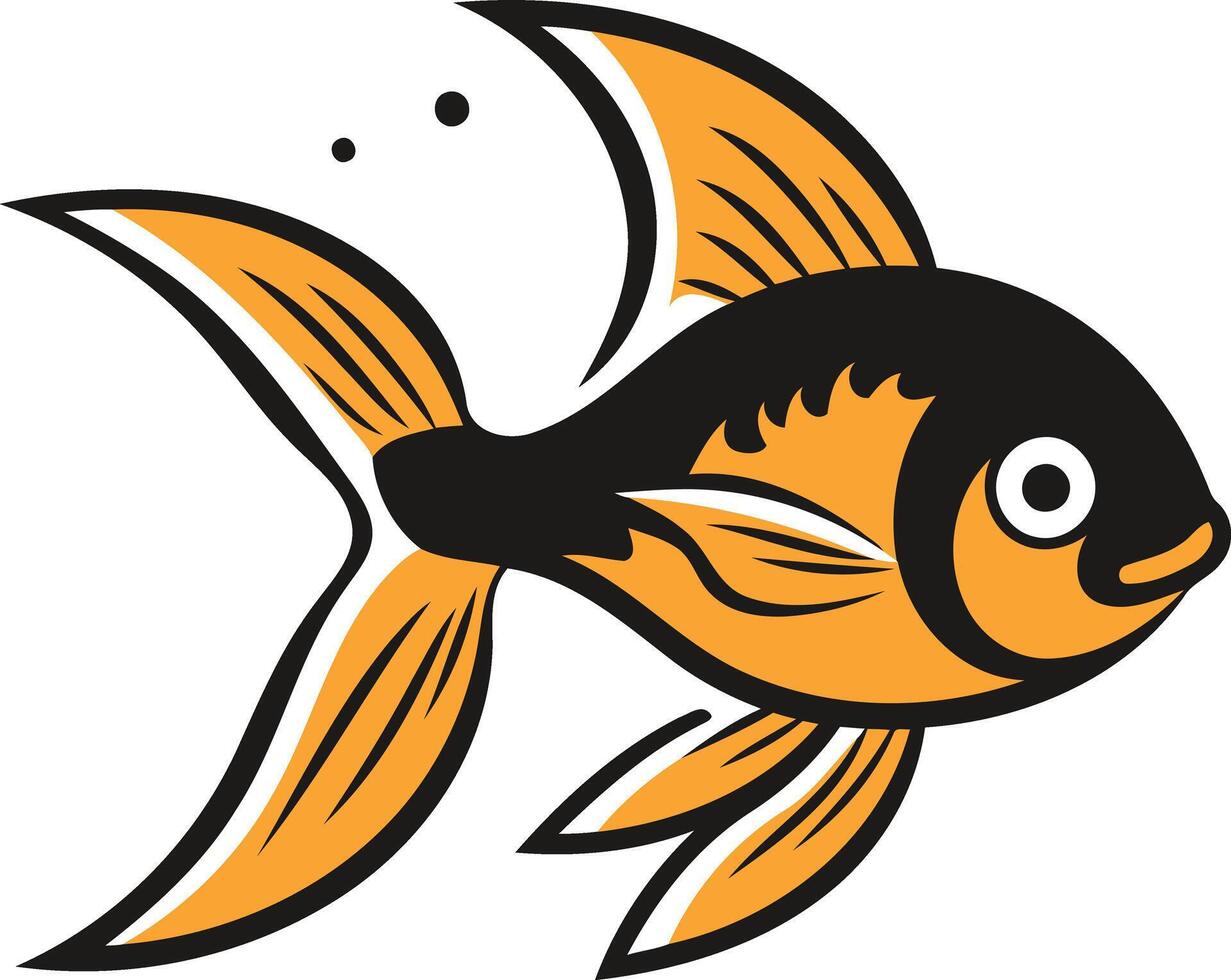 Goldfish clip art vector
