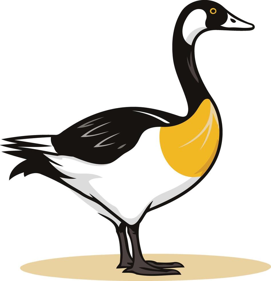A goose standing on a white background vector