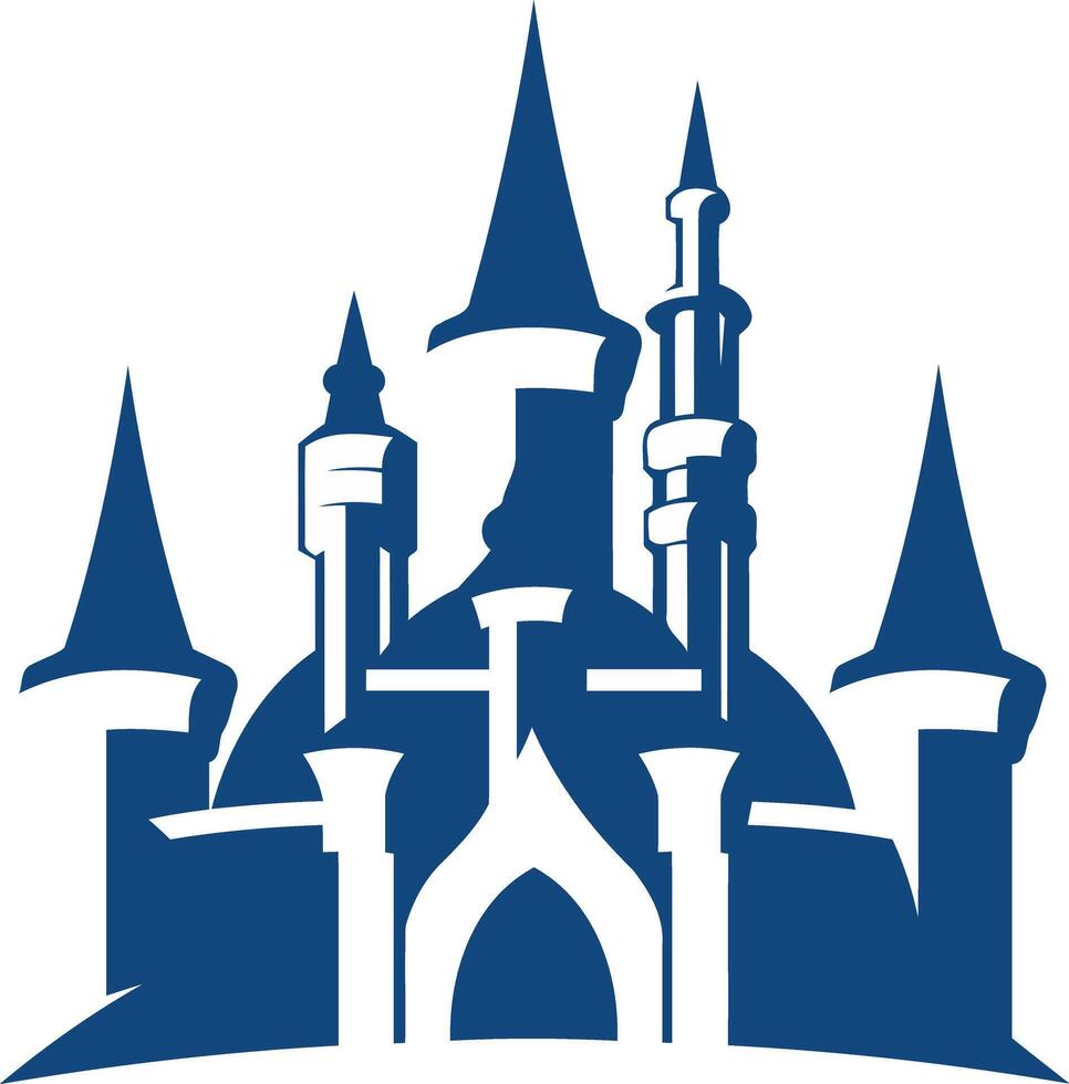 The logo for the disney castle vector