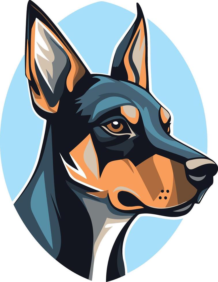A cartoon dog with a black and tan coat vector