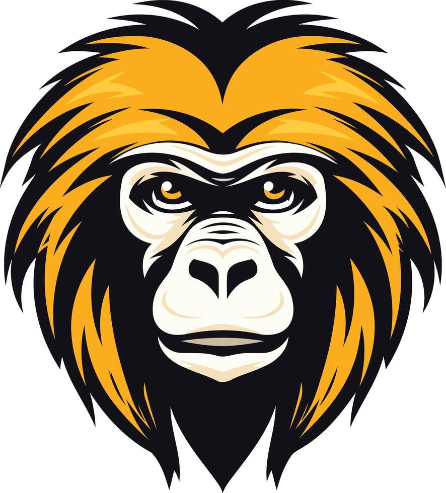 The head of a gorilla vector