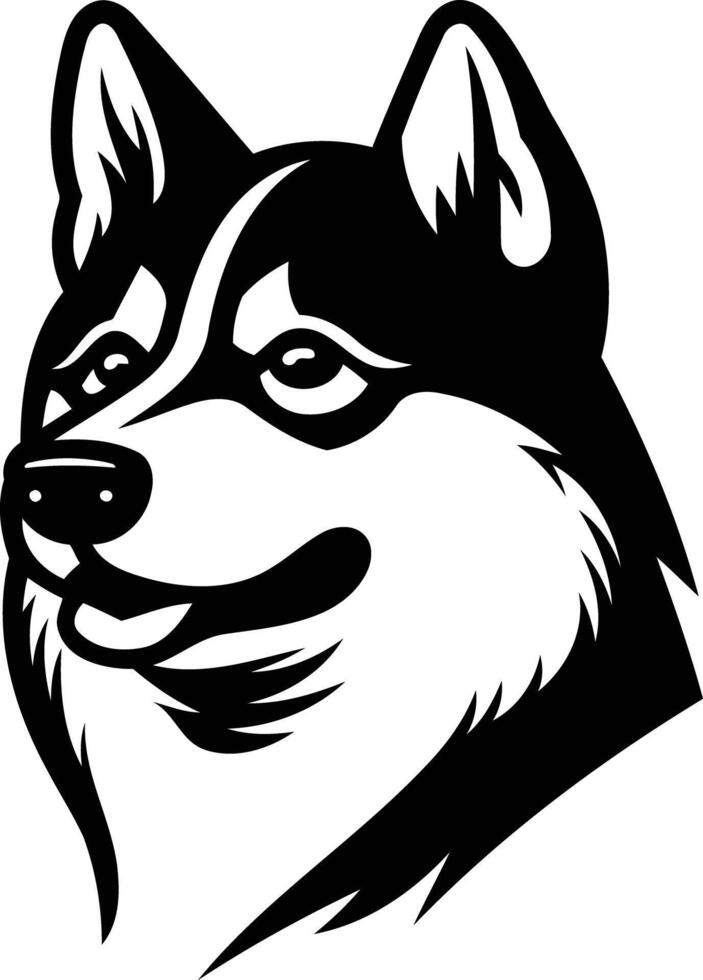 Siberian husky dog head vector