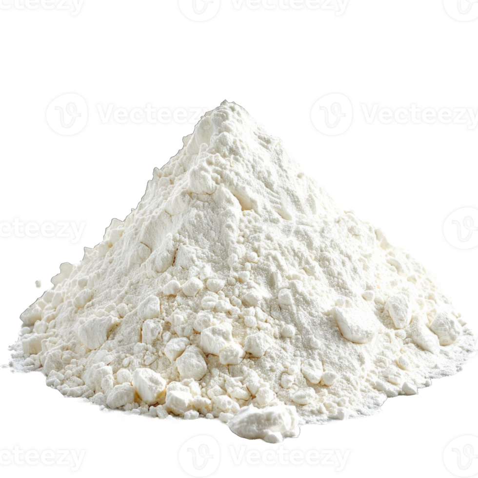 White flour or powder stock isolated on transparent background cutout png