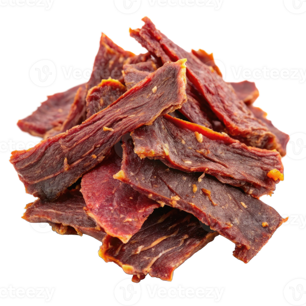 Cartoon Style 3D Jerky dry beef Icon Isolated on Transparent Background Cutout png