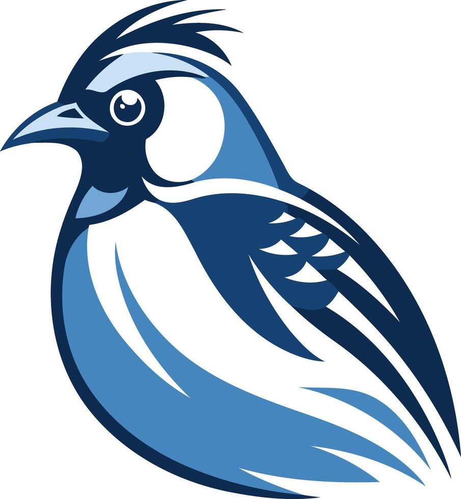 A blue bird with a white beak vector