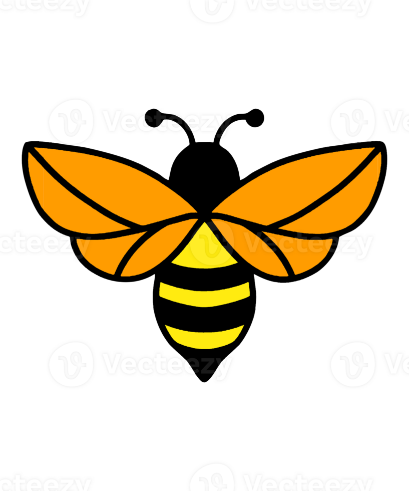 Honey bee icon on a transparent background png