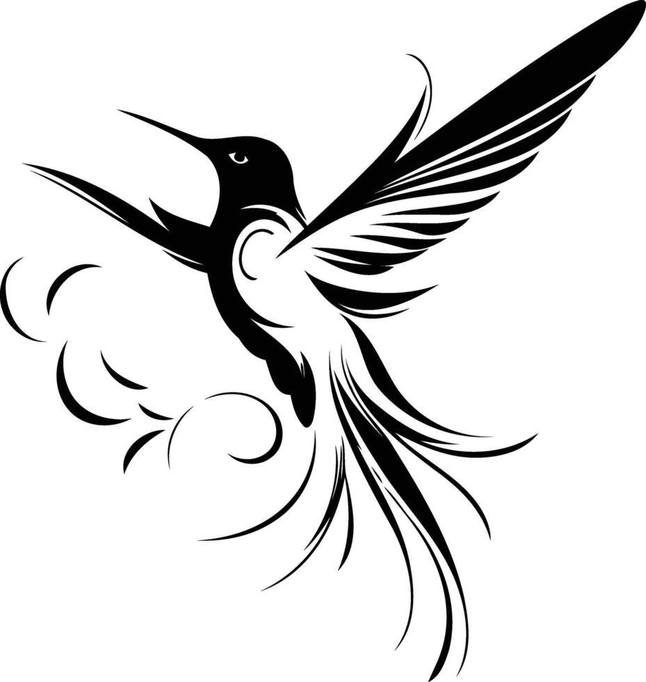 Hummingbird tattoo design vector