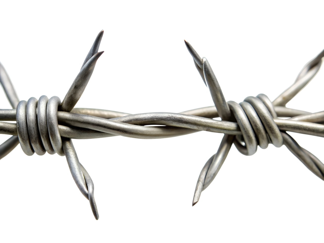 Detailed image of rusty barbed wire png