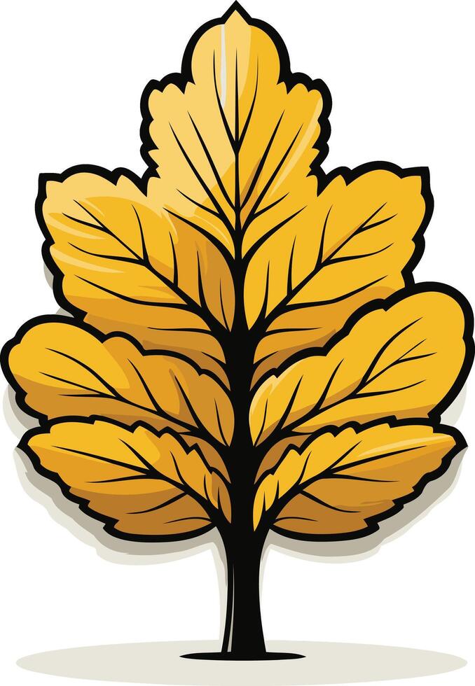 An oak tree with leaves vector