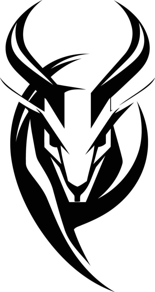 The logo of a ram with horns vector