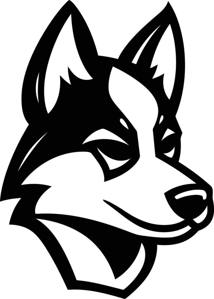 Siberian husky dog head vector