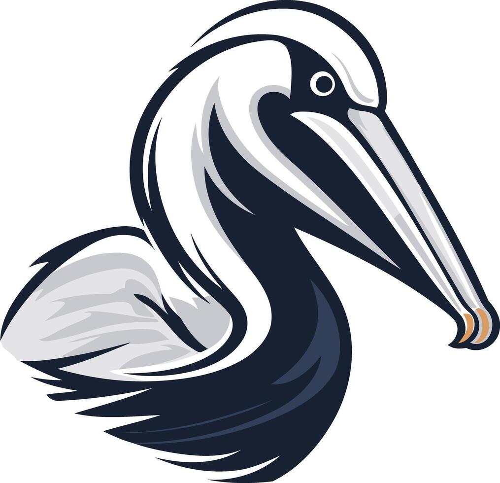Pelican head logo for a sports team vector