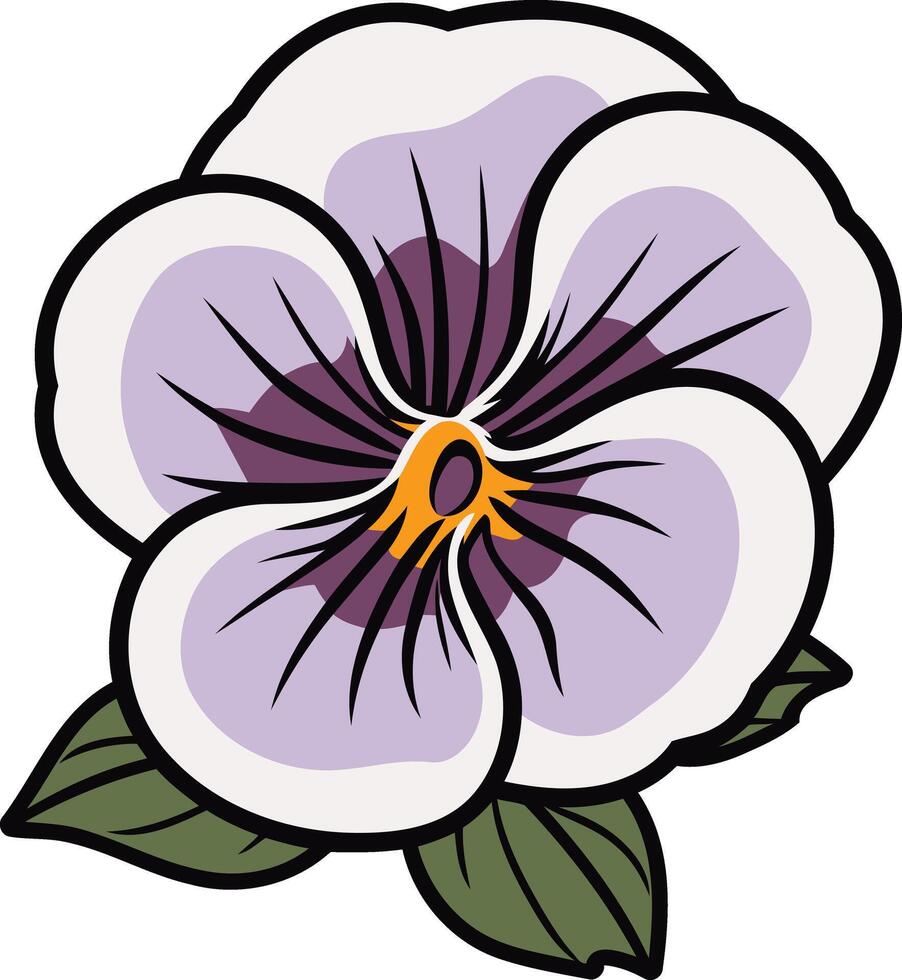 Pansy flower clip art vector
