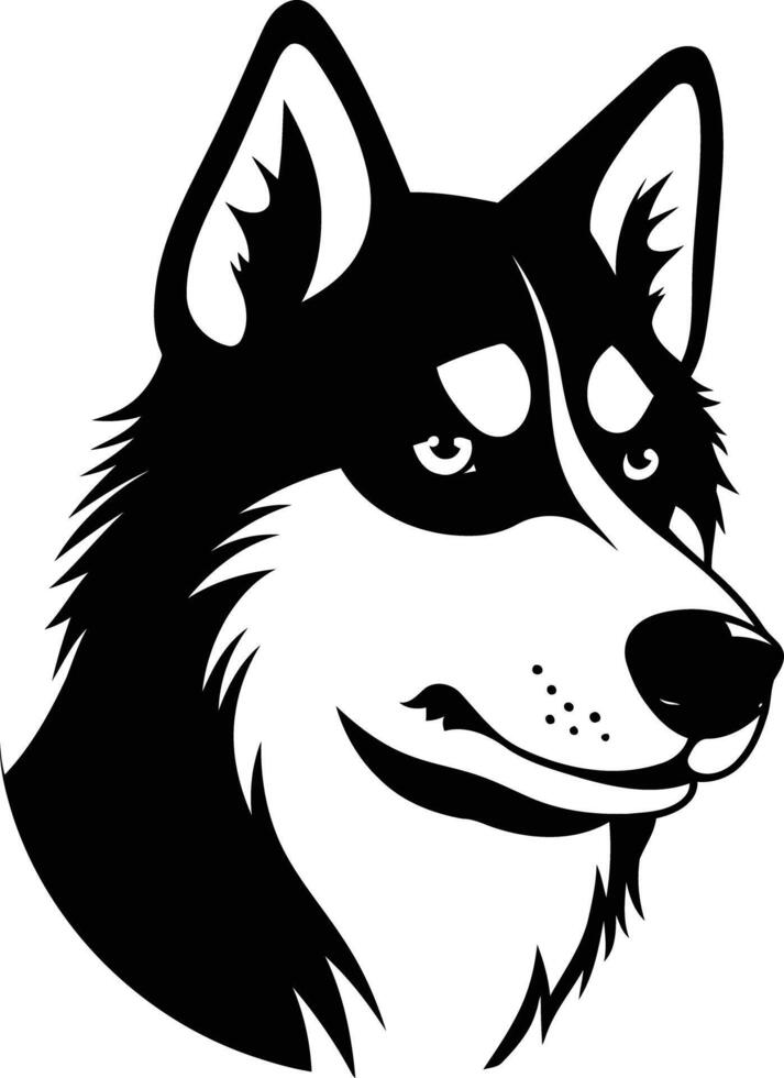 Siberian husky dog head vector