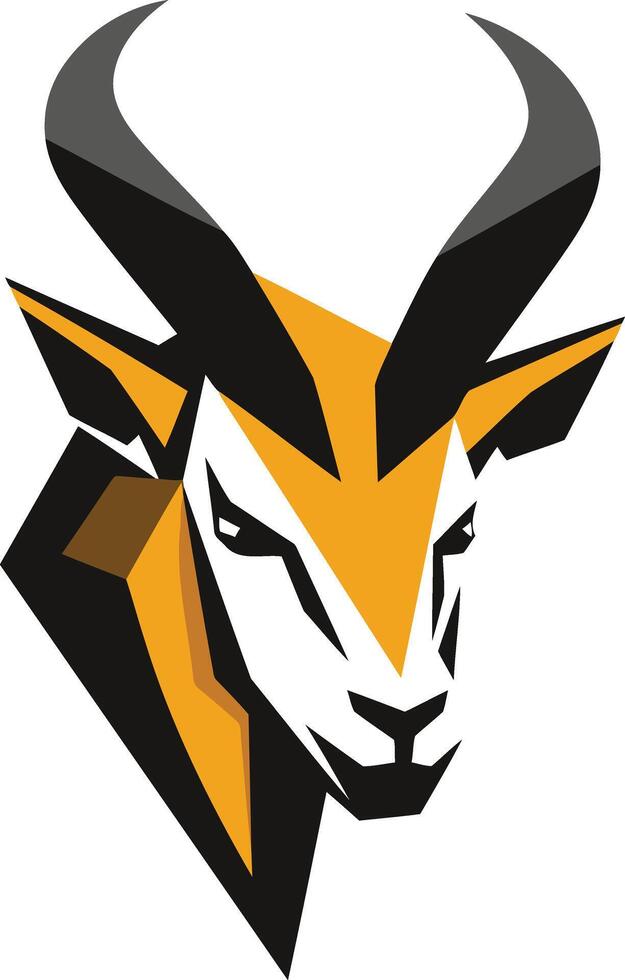 The head of an animal with horns vector