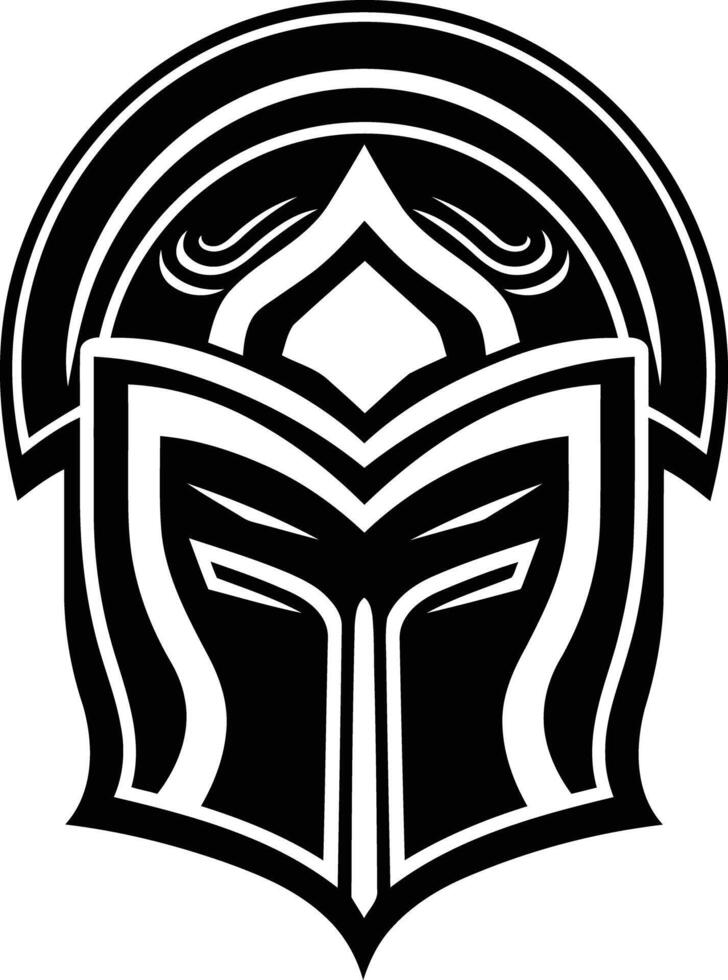 Spartan helmet logo vector