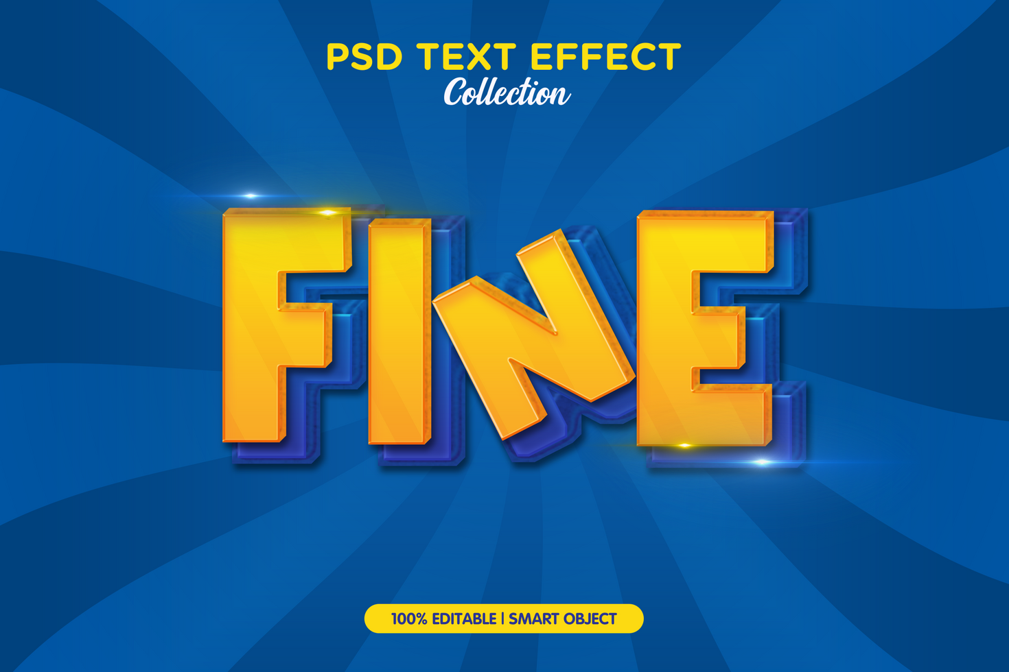 Fine text effect collection psd