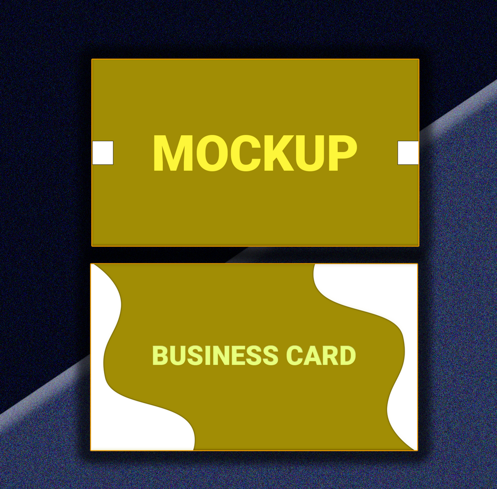 Eye Catching Business Card Mockup Design in Unique Style psd