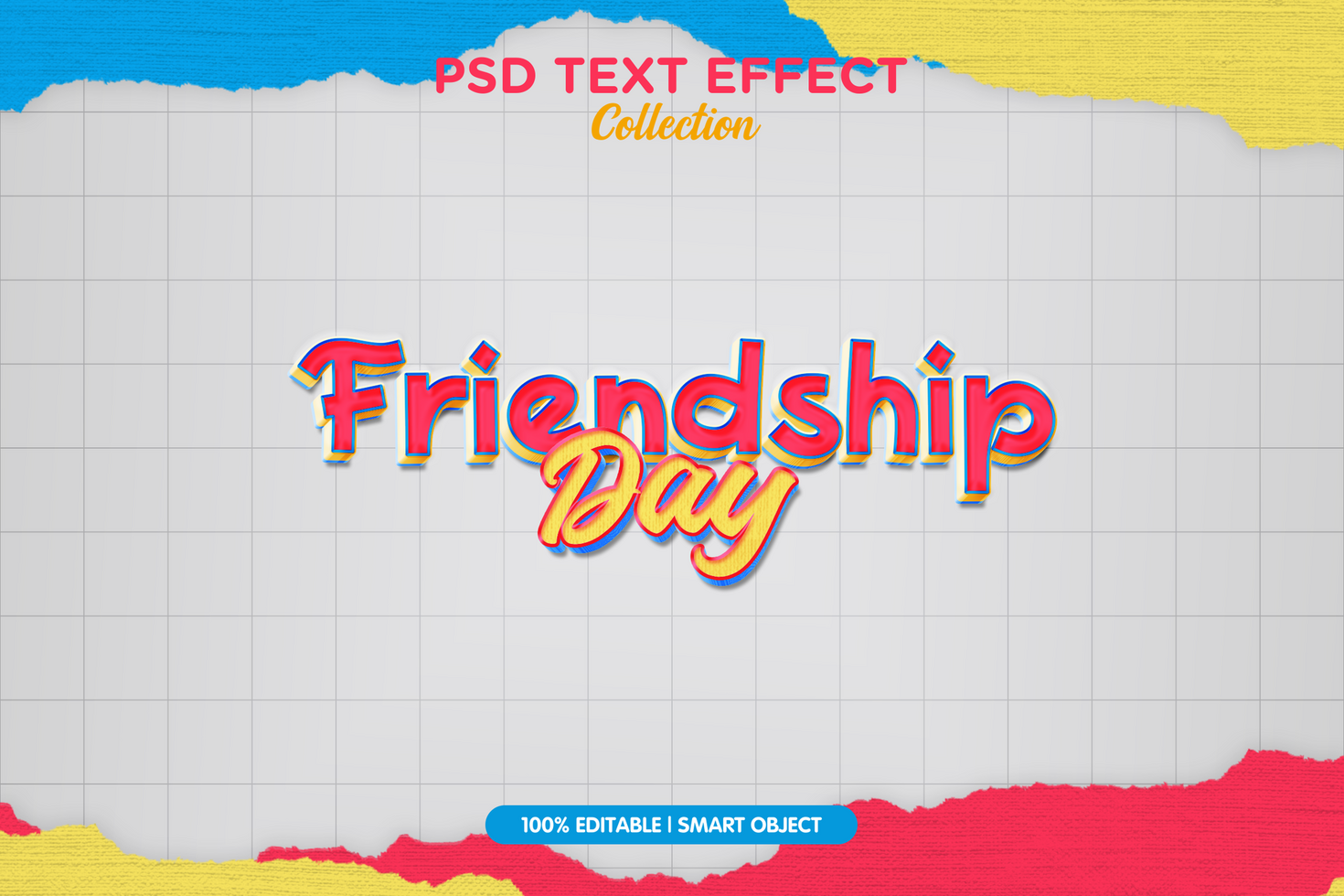 Friendship day text effect psd