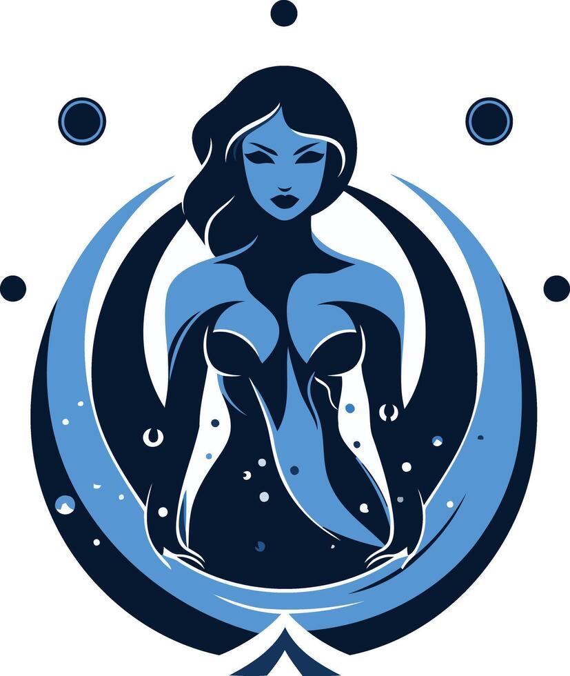 The zodiac sign of the water bearer vector